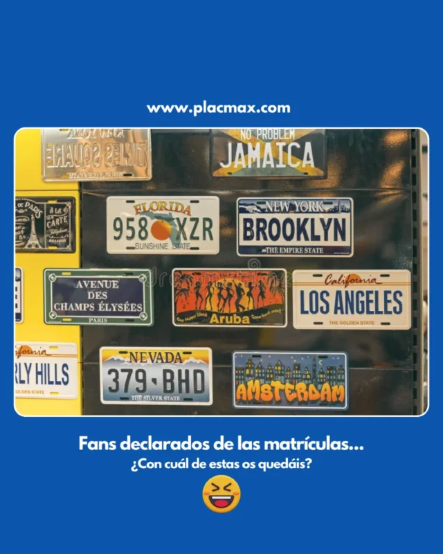 🌍 Nos declaramos fans de las matrículas con personalidad.

 Unas reales, otras inventadas… pero todas con ese toque único que nos encanta.

🔤 Tipografías creativas, colores atrevidos, diseños que no pasan desapercibidos…

👉 ¿Con cuál te quedas tú?

 Deja en comentarios tu favorita y dinos por qué. ¡Queremos saberlo!

💬 Bonus: si pudieras diseñar tu propia matrícula personalizada, ¿qué pondrías?

#MatrículasDelMundo #DiseñoConPersonalidad #PlacmaxLovers #InteracciónPlacmax

www.placmax.com