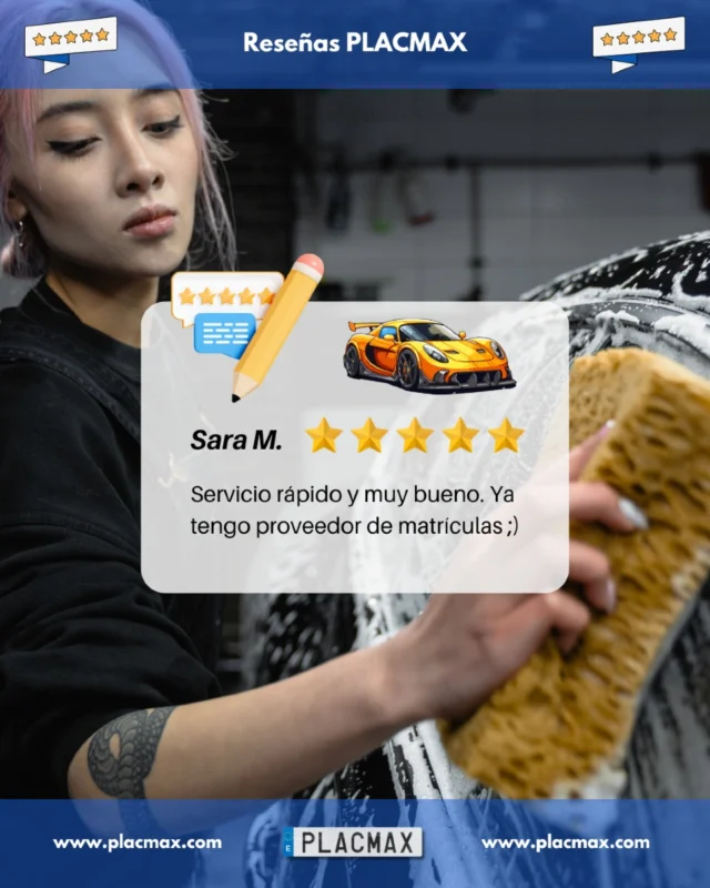✨ Cuando una clienta lo tiene claro, se nota.

“Servicio rápido y muy bueno. Ya tengo proveedor de matrículas ;)” – Sara M.

Comentarios como este nos llenan el depósito de motivación 🔧💙

Gracias por confiar en Placmax, Sara.

📲 ¿Y tú? Si aún no tienes proveedor de matrículas… ya sabes dónde encontrarnos.

#OpinionesReales #ClientesFelices #MatrículasPlacmax #ConfianzaQueRueda #ServicioTop

www.placmax.com